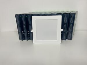 V-TAC Zápustný LED panel 18W čtverec, 7+3ks zdarma, Studená bílá 6000 - 6500K