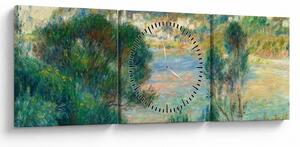 Obraz - Auguste Renoir, View of Monte Carlo from Cap Martin, reprodukce (s hodinami) (90x30 cm)
