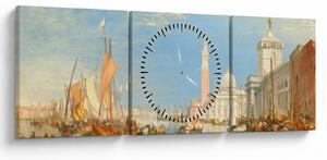 Obraz - Joseph Mallord William Turner, Venice the Dogana and San Giorgio Maggiore, reprodukce (s hodinami) (90x30 cm)