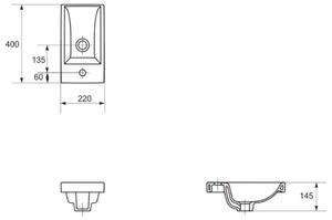 Koupelnová skříňka s umyvadlem CERSANIT - SET 886 LARA COMO 40 - BÍLÁ DSM (S801-187-DSM)