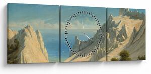 Obraz - Georg Emil Libert, View of Sommerspiret, the Cliffs of Møn, reprodukce (s hodinami) (90x30 cm)