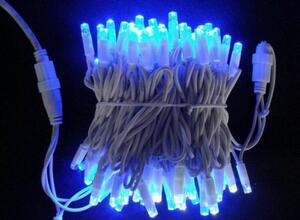 S.O.S. dekorace LED světelný řetěz vnitřní - 18m, modrá, 180 diod, bílý kabel