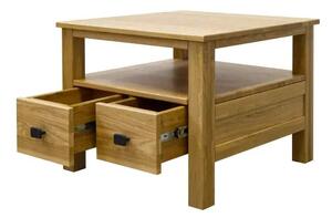Nábytek z dubu, Konferenční stolek z dubového masivu Alis 4 šuplíky