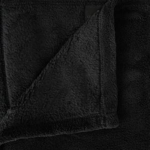 Černá deka z mikrovlákna, 150 x 125 cm