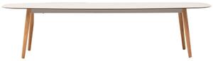 Varaschin Jídelní stůl snížený Ellisse, Varaschin, 220x120x66 cm, rám hliník, nohy teak, deska HPL kat. A, barvy dle vzorníku