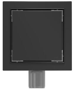 Odtokový sprchový žlab MEXEN FLAT 2v1 - hranatý - 12x12 cm - černý, 1710012