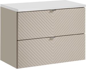Sada skříňka Comad Viva Cashmere VIVA CASHMERE 82-80-2S, deska Comad Nova White NOVA WHITE 89-80