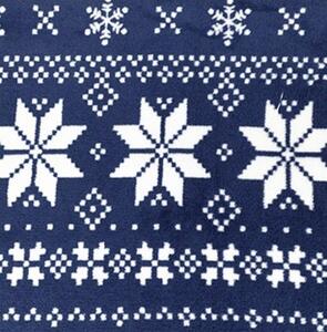 Deka NORDIC 170x200 cm - vánoční vzor - tmavě modrá