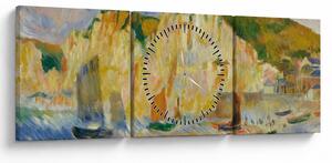 Obraz - Auguste Renoir, Sea and Cliffs, reprodukce (s hodinami) (90x30 cm)