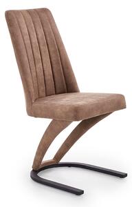 Židle K338 černý kov / hnědá látka Halmar