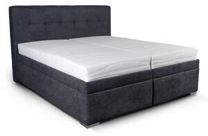 Čalouněná postel Trent 180x200, šedá, včetně matrace