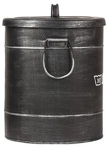 Černý kovový koš na špinavé prádlo LABEL51, ⌀ 26 cm