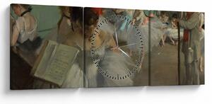 Obraz - Edgar Degas, The Dance Class, reprodukce (s hodinami) (90x30 cm)