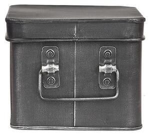 Černý kovový úložný box LABEL51 Media, šířka 22 cm