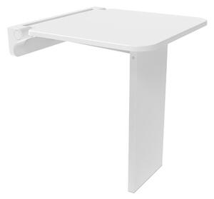 Mereo, Mereo Sedátko do sprchy s podpůrnou nohou, duroplast, bílé, MER-CSS121P