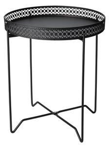 Odkládací stolek LACY 2 černá, ⌀ 40 cm