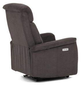 Polohovací křeslo hnědé elektrické TV-925 BR2