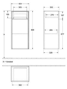 Villeroy & Boch Finero skříňka 40x35x87 cm boční závěsné bílá C53100DH