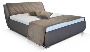 Čalouněná postel Grosseto 180x200, šedá, včetně matrace