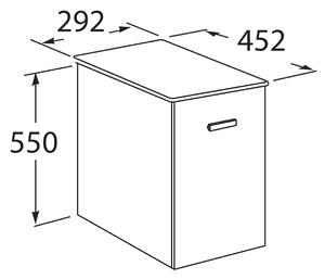 Roca Victoria Basic Modular skříňka 29.2x45.2x55 cm boční závěsné bílá A857510806