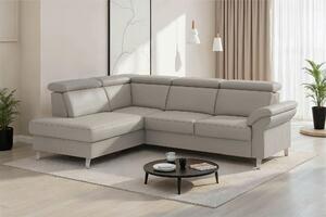 ROHOVÁ SEDAČKA, kůže, světle šedá Sit & More - Sedací soupravy, Online Only