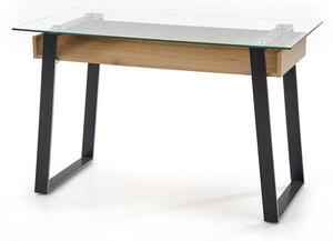 Psací stolek Bernie (přírodní dřevo + černá). 1048591