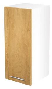 Horní kuchyňská skříňka Verlene (přírodní dřevo + bílá). 1048684