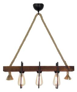 Dřevěné stropní závěsné svítidlo Demir, 3 žárovky