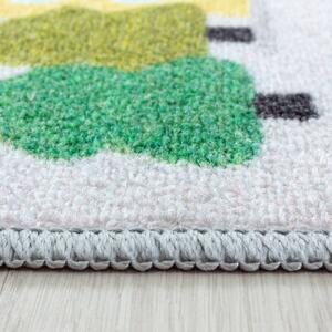 Dětský protiskluzový koberec Play uličky šedý