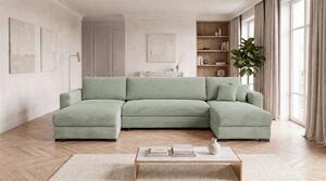 SEDACÍ SOUPRAVA, dřevo, textil, kompozitní dřevo, mátově zelená MID.YOU - Rozkládací sedačky, Online Only
