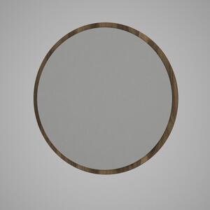 Kulaté nástěnné zrcadlo v hnědém rámu Glob, ⌀ 59 cm