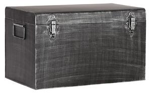 Černý kovový úložný box LABEL51, délka 60 cm