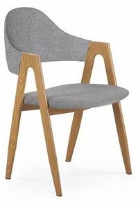 Jídelní židle Kani (šedá + přírodní dřevo). 1048772