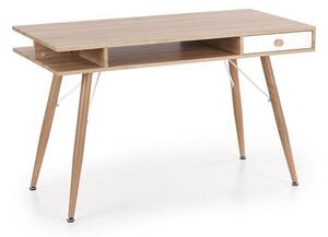 Psací stolek Bernie (světle dřevo + bílá). 1048849