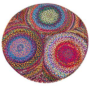 Kulatý bavlněný koberec ⌀ 140 cm vícebarevný LADIK
