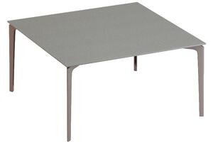 Fast Hliníkový jídelní stůl Allsize, Fast, čtvercový 141x141x74 cm, rám hliník barva dle vzorníku, deska lakovaný hliník barva speckled anthracite