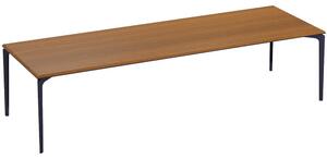 Fast Hliníkový jídelní stůl Allsize, Fast, obdélníkový 301x101x76 cm, lakovaný hliník barva dle vzorníku, deska iroko