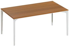 Fast Hliníkový jídelní stůl Allsize, Fast, obdélníkový 161x91x76 cm, lakovaný hliník barva dle vzorníku, deska iroko
