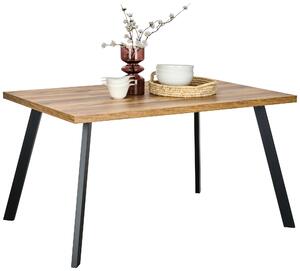 JÍDELNÍ STŮL, černá, barvy dubu, 140/90/76 cm Hom`in