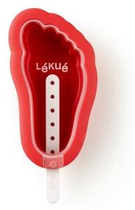 Červená silikonová forma na zmrzlinu ve tvaru chodidla Lékué Iconic