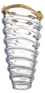 KŘISTÁLOVÁ VÁZA BOHEMIA PRESTIGE WAVE GOLD 340MM