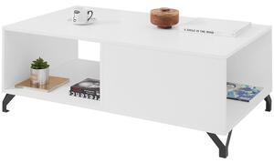 BERGEN | konferenční stolek BE10 | 120x65 cm | obdélníkový | bílá mat/bílá lesk