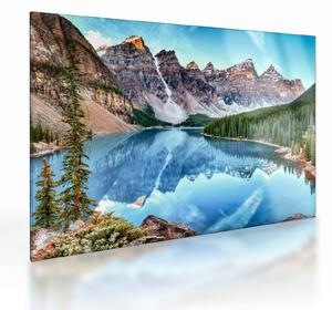 Skleněný obraz - Moraine lake (70x50 cm)