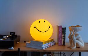 Žlutá plastová LED lampa Mr. Maria Smiley 23 cm