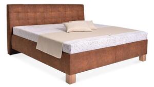 Čalouněná postel Victoria 180x200, hnědá, včetně matrace