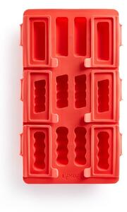 Červená silikonová forma na mini rolády Lékué Square