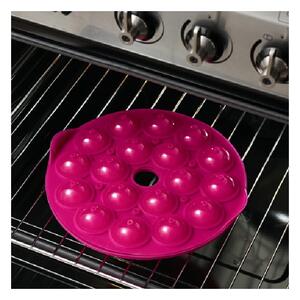 Růžová silikonová forma na cake pops Lékué Pops, ⌀ 26,5 cm