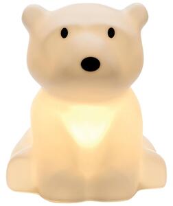 Bílá plastová dětská LED lampa Mr. Maria Nanuk 42 cm
