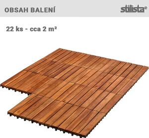 Stilista 90802 STILISTA, Dřevěné dlaždice, klasik, akát, 22 ks
