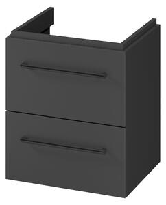 Cersanit Larga skříňka 49.4x39.4x57.2 cm pod umyvadlo závěsná antracitová S164-035
